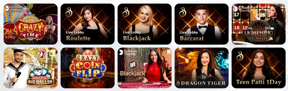 Jeux de casino en direct Casino.io