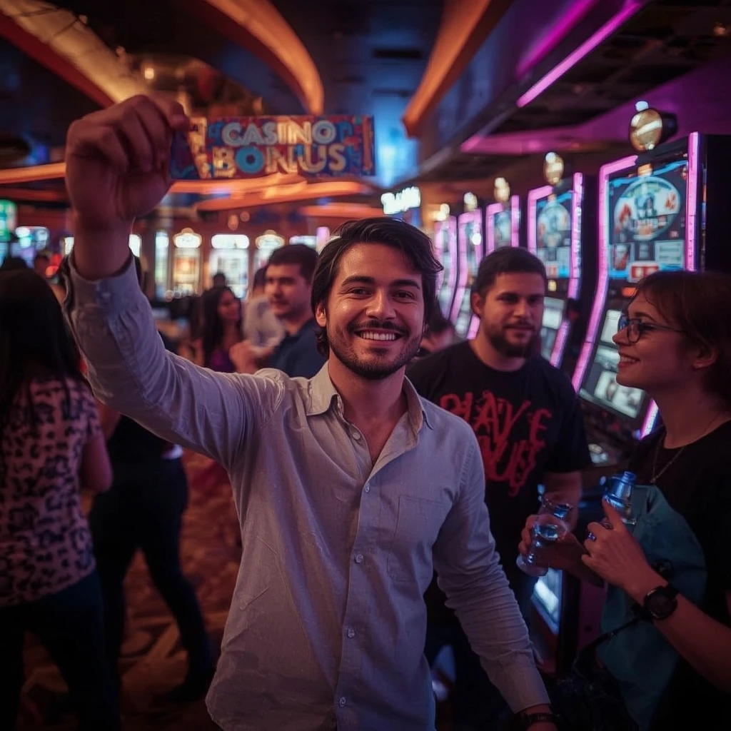 une personne tenant un bonus CASINO.IO